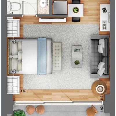 Apto. 41m²
