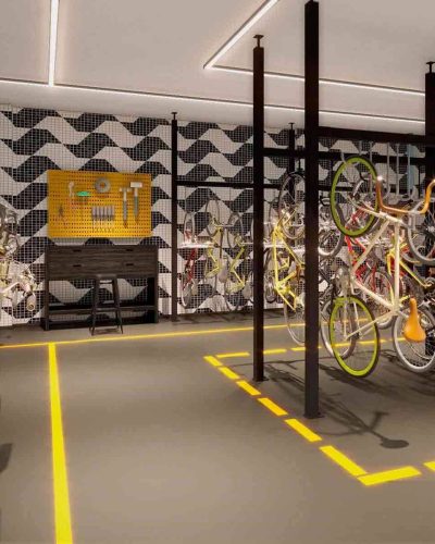 Perspectiva Ilustrada - Bicicletário