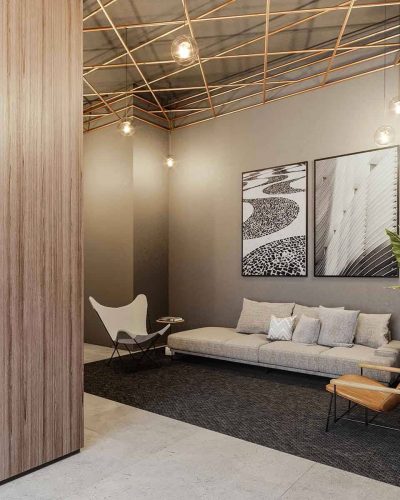 Perspectiva Ilustrada - Lobby Residencial