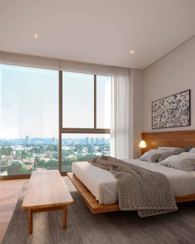 Perspectiva Ilustrada – Suíte Master do apto. de 134 m²