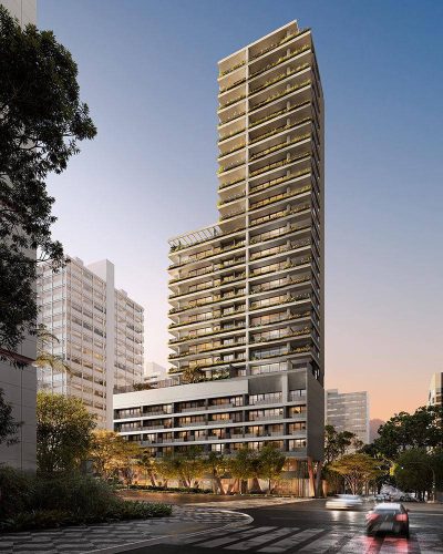 Perspectiva artística da fachada