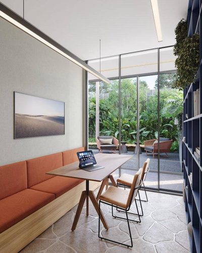 Perspectiva artística do coworking – Uapé Boutique Studios