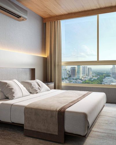 Perspectiva de Junção das unidades finais 15 e 16 - Dormitório