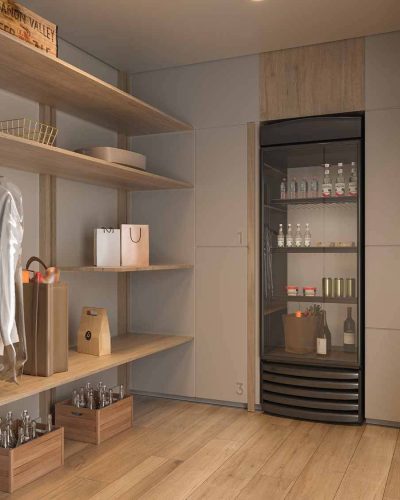 Perspectiva ilustrada - Torre residencial - Delivery e Lockers