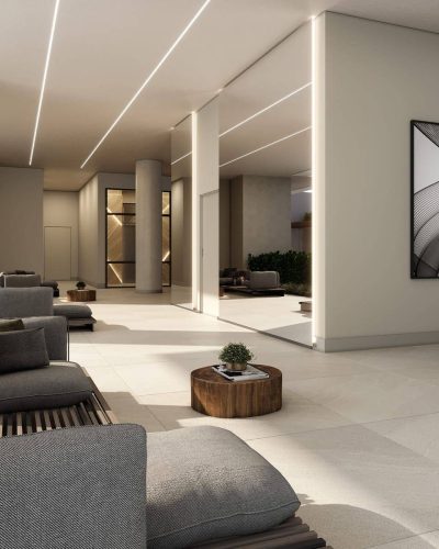 Perspectiva ilustrada - Torre residencial - Galeria.