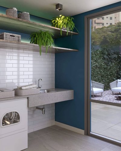 Perspectiva ilustrada - Torre studios - Lavanderia