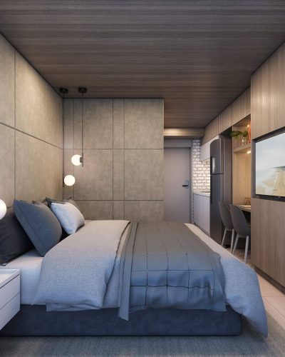 Perspectiva ilustrada - Torre studios - Studio de 24 m²