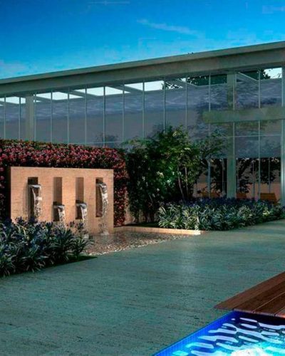 Praça com espelho d_água