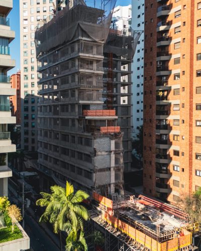 177 Jerônimo - Vista Geral - Execução de estrutura de concreto atinge 12º pavimento
